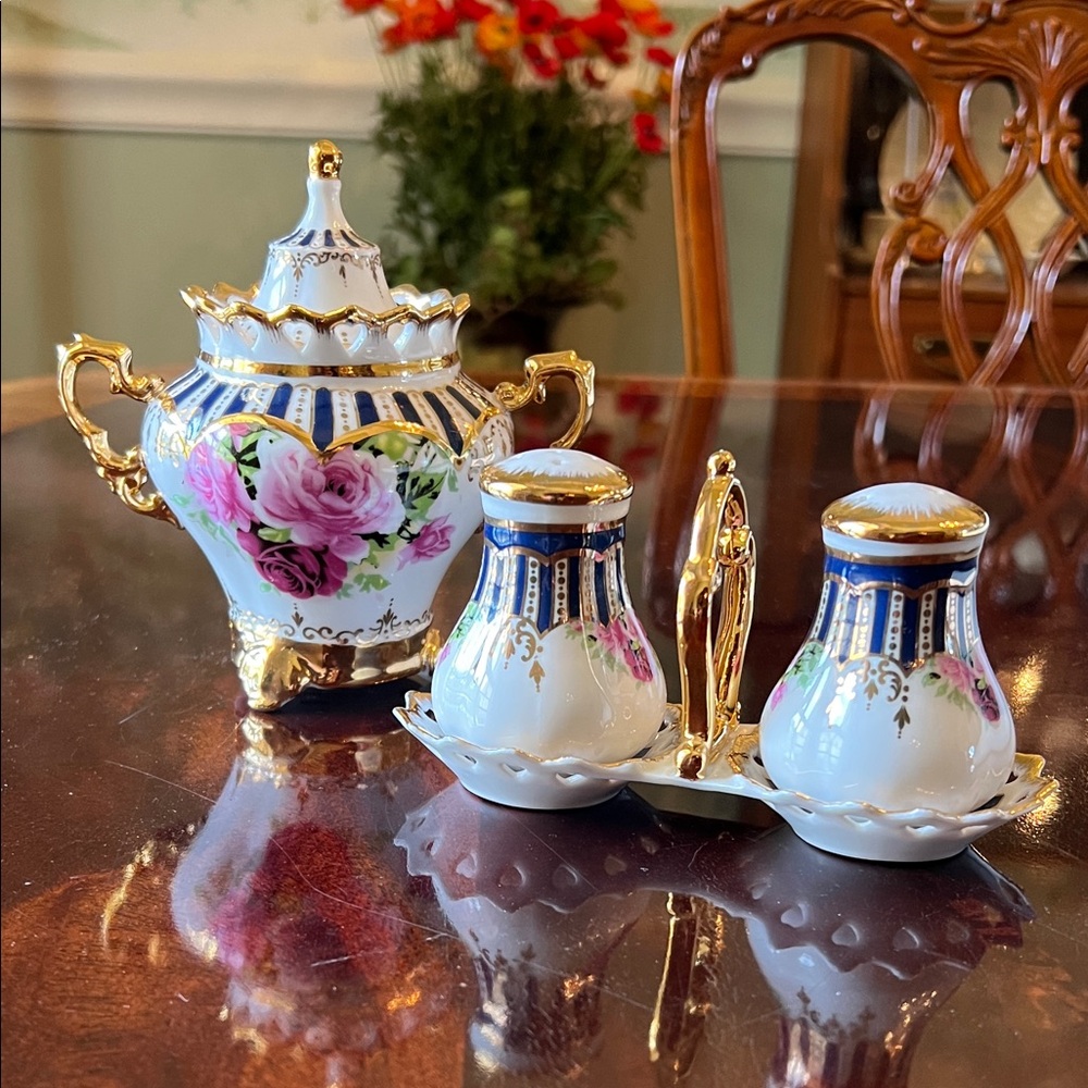 Antique Phai’s  Sugar Bowl and Salt/Pepper Server